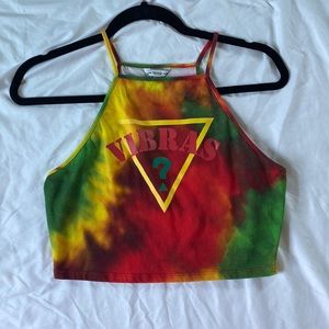 Guess tie dye crop tank